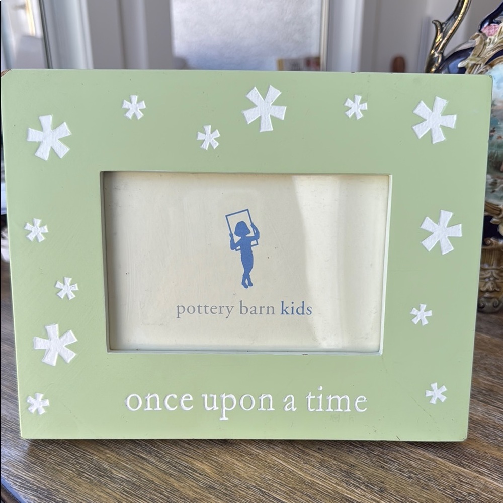 Pottery Barn Kids Green and White Storybook Frame